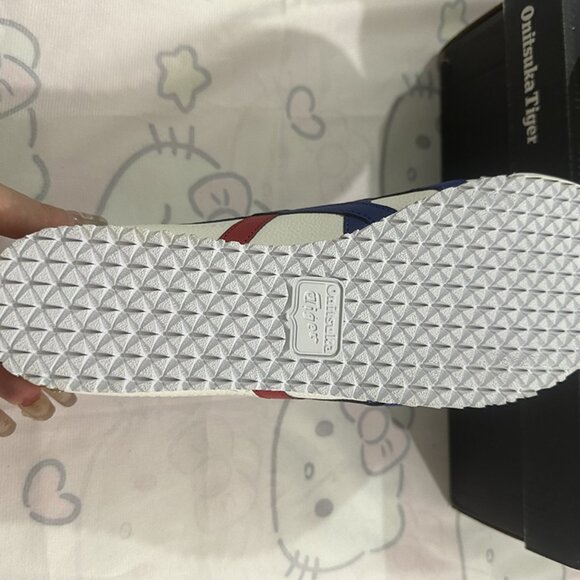 Onitsuka Tiger Blue And Red Striped White Sneakers - Picture 3 of 6